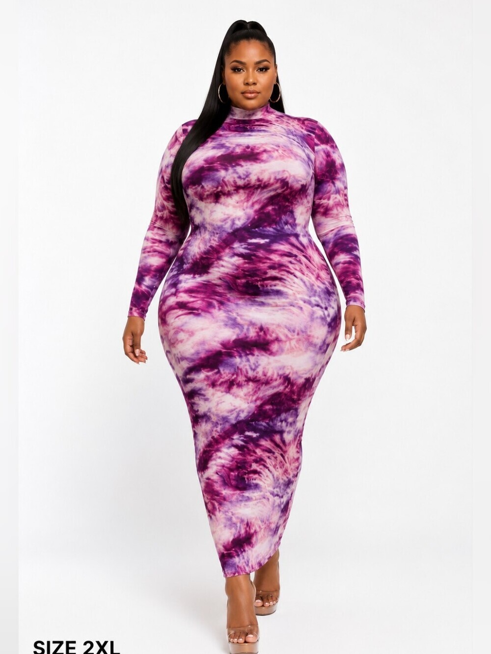 Fashion Nova Vibrant Purple Long Sleeve Dress